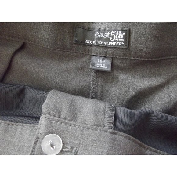 East 5th Dress Pants 16Px29"Secretly Slender Tummy Panel Gray High Rise Straight - Picture 6 of 10